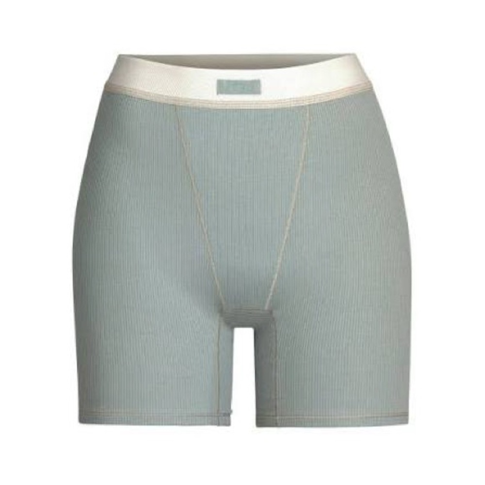Skims (NWT) Cotton Rib Boxer Shorts - Mineral